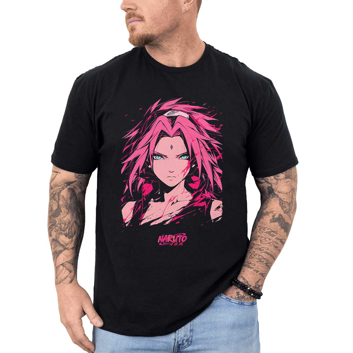polera-anime-taijutsu-haruno-sakura-seriedad