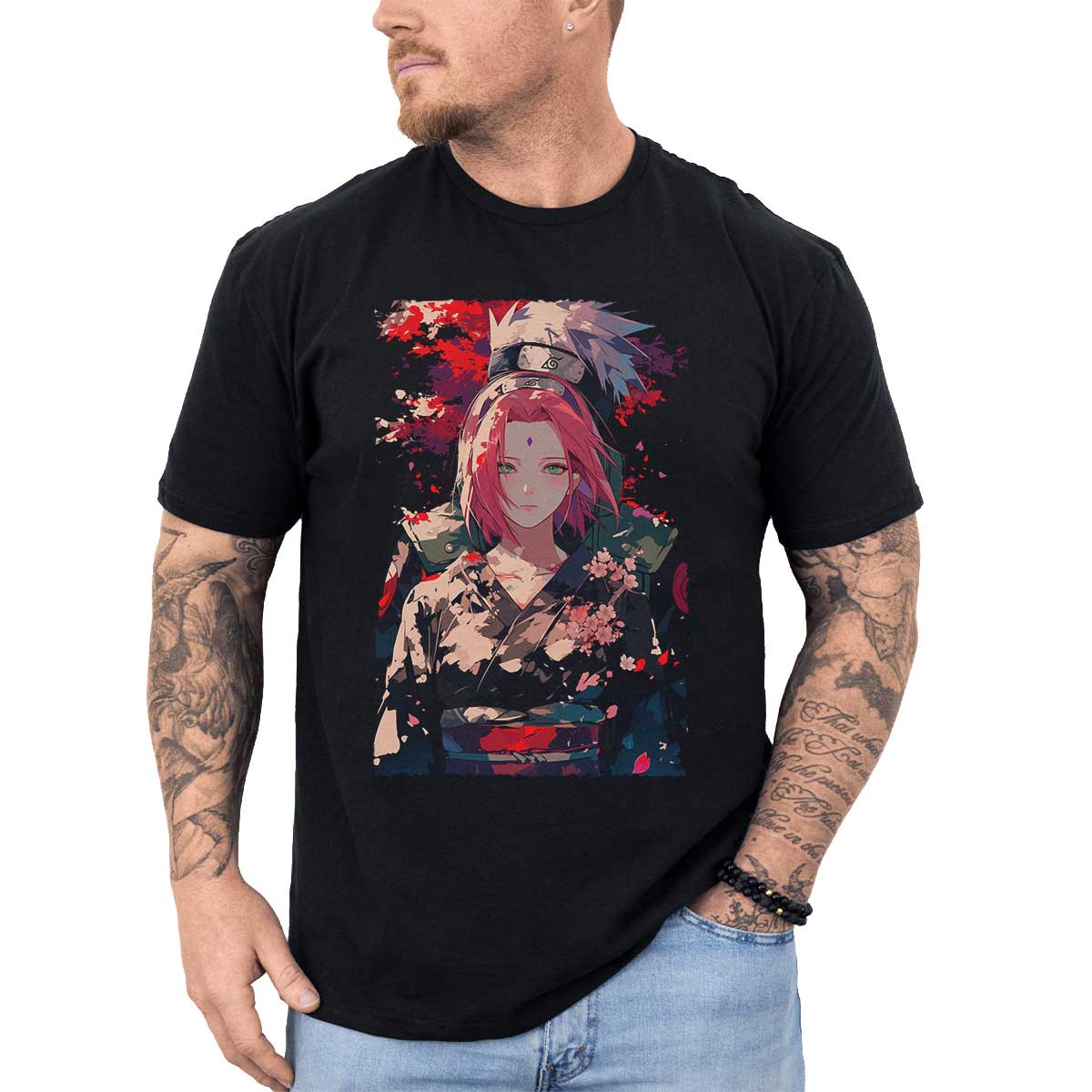 polera-anime-taijutsu-sakura-haruno-y-kakashi-hatake