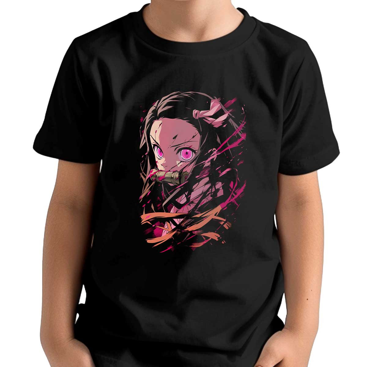 polera-estampada-frontal-nezuko-kamado-face-closeup