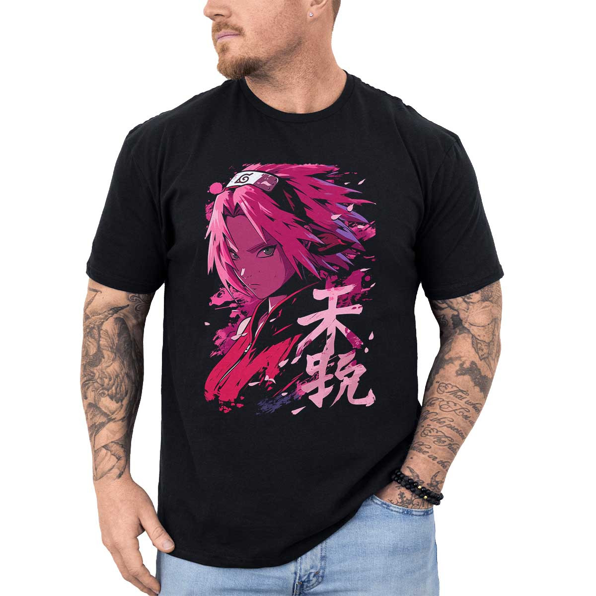 polera-hombre-anime-chakra-design-sakura-haruno-estilo-tinta