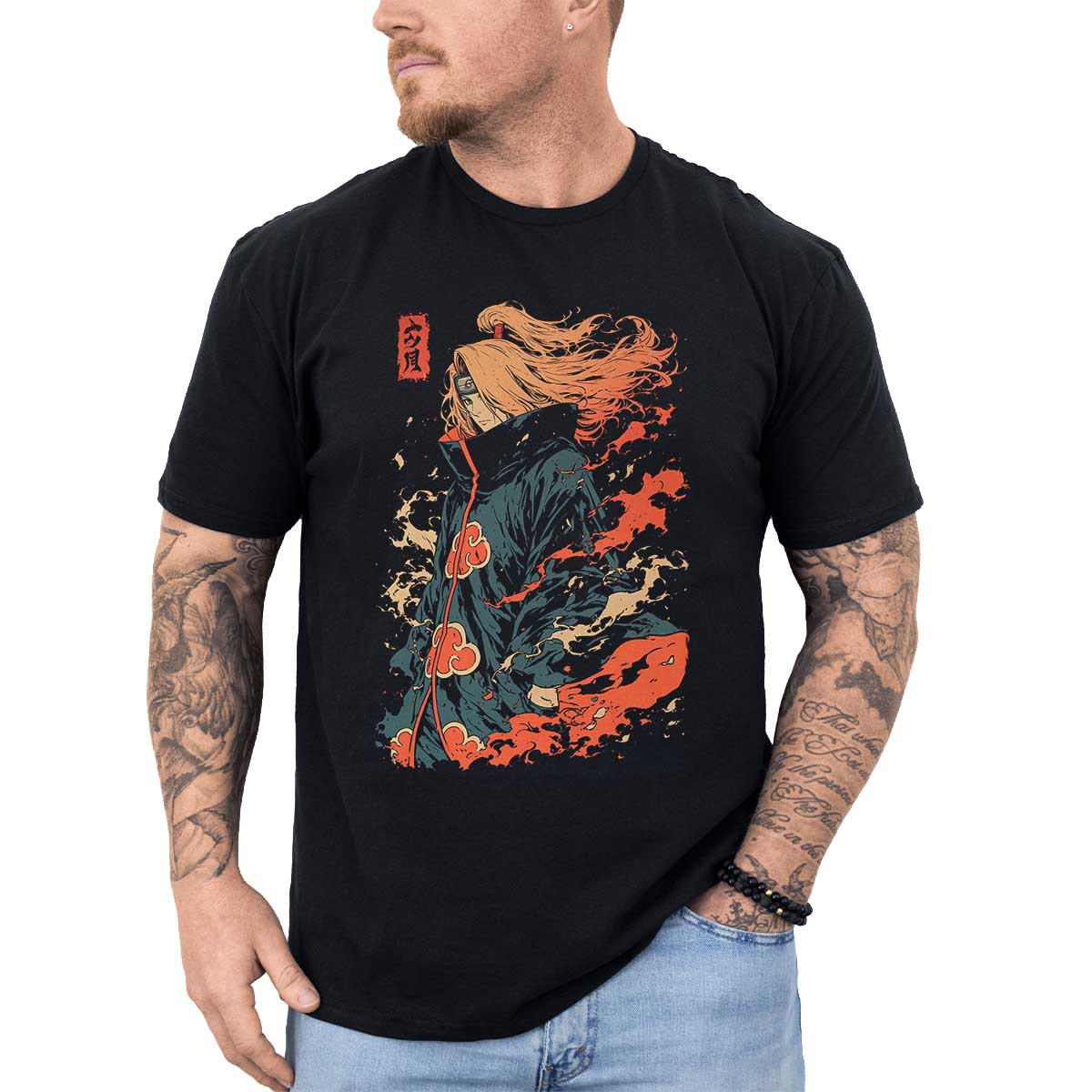 polera-hombre-anime-estampada-ninjutsu-deidara