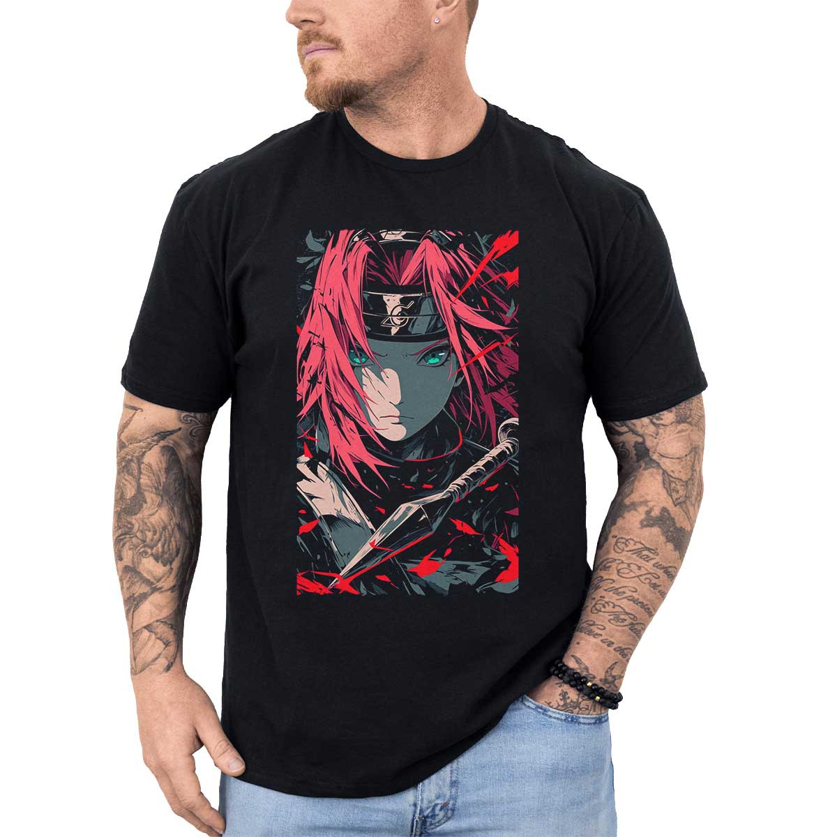 polera-hombre-anime-sakura-haruno-jutsu-naruto-shinobi