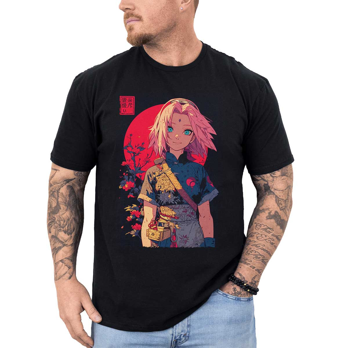polera-hombre-anime-sakura-haruno-konoha