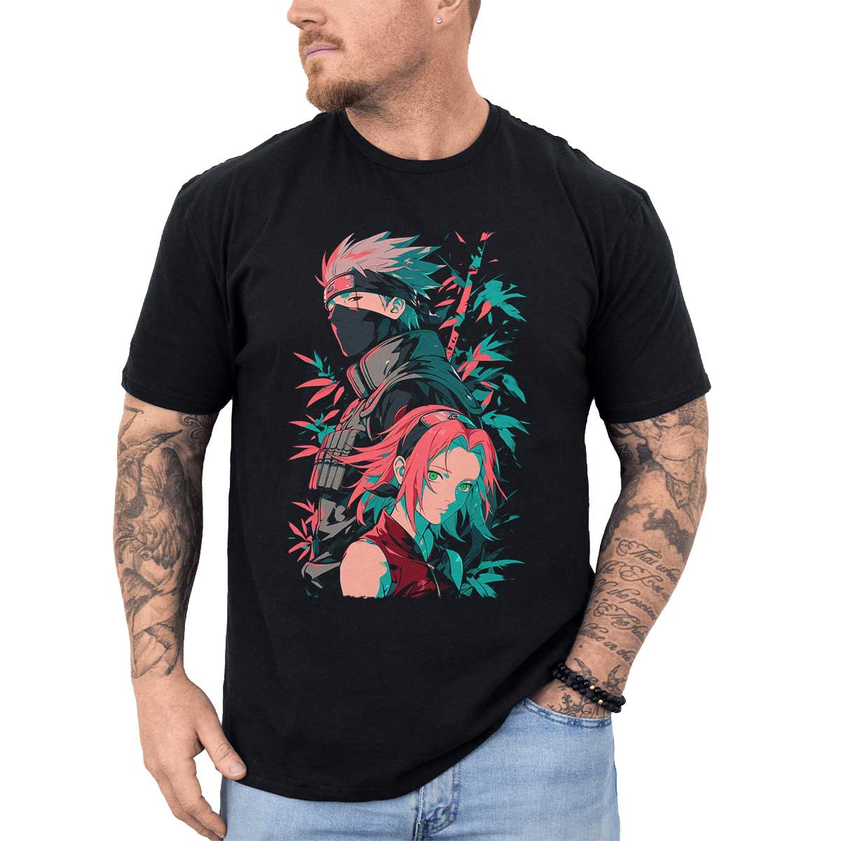 polera-hombre-anime-sakura-haruno-y-kakashi-hatake
