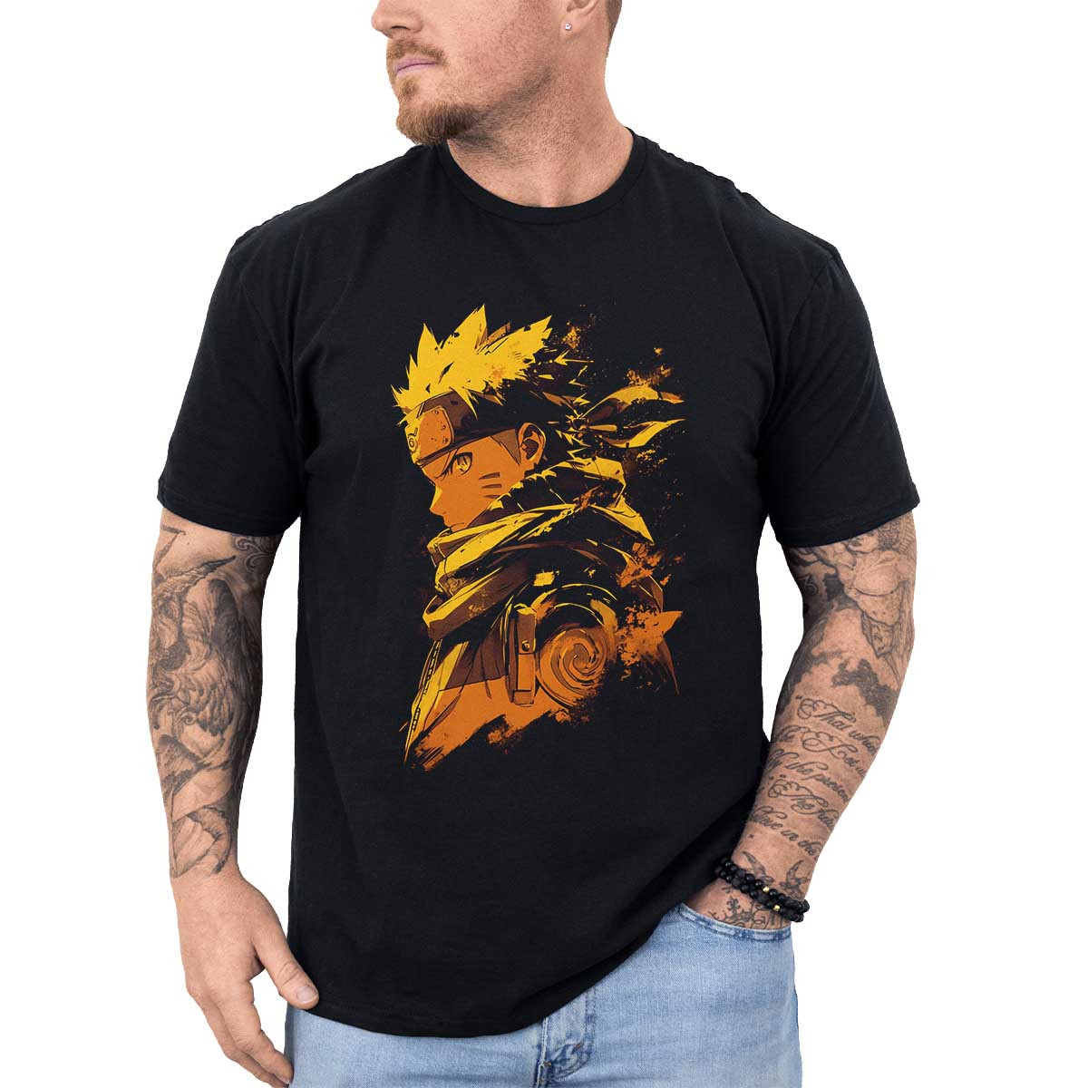 polera-hombre-anime-taijutsu-naruto-shippuden-negro