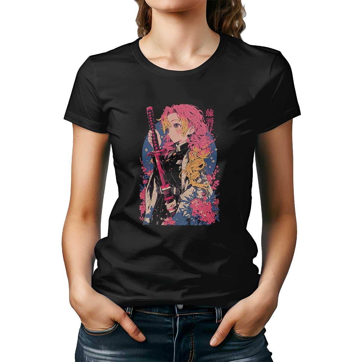 polera-mujer-colorido-mitsuri-kanroji-sword-demon-slayer