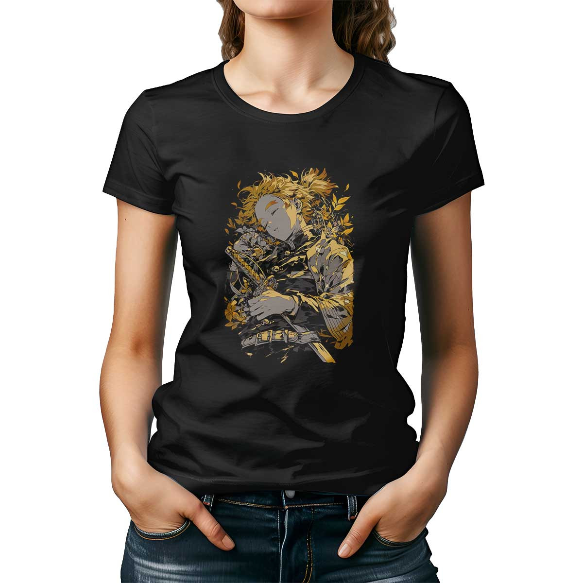 polera-mujer-estampada-zenitsu-agatsuma-sleep