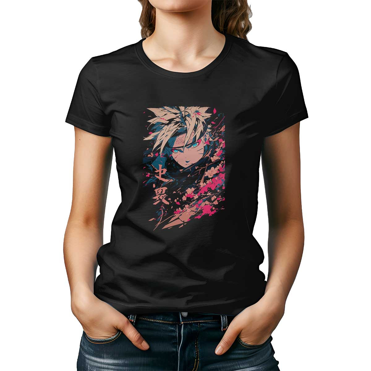 polera-mujer-naruto-uzumaki-y-flores-de-cerezo