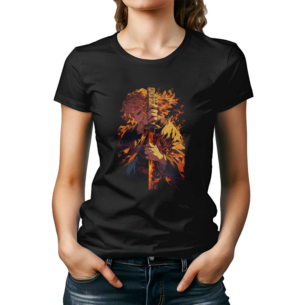 polera-mujer-zenitsu-agatsuma-demon-slayer