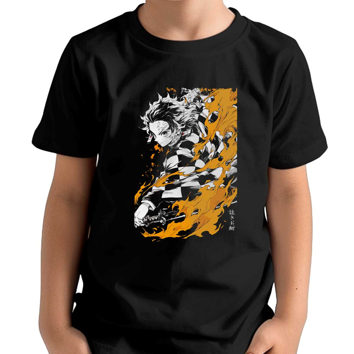 polera-negra-llamativo-design-tanjiro-kamado-fire-demon-slayer