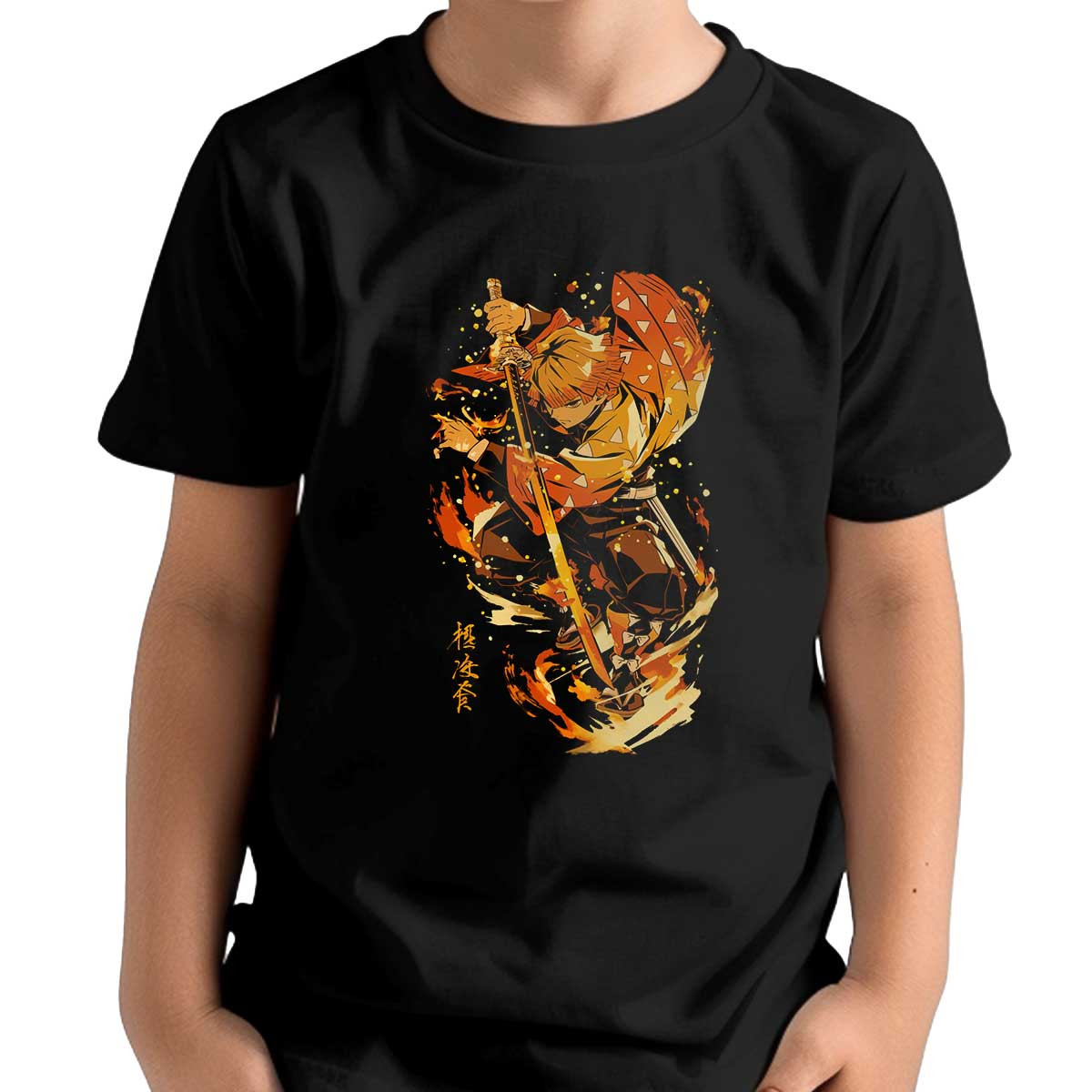 polera-ni-a-estampada-frontal-design-zenitsu-agatsuma-demon-slayer