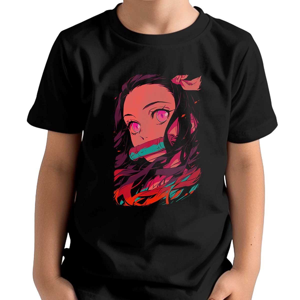 polera-ni-o-estampada-nezuko-kamado-face-closeup