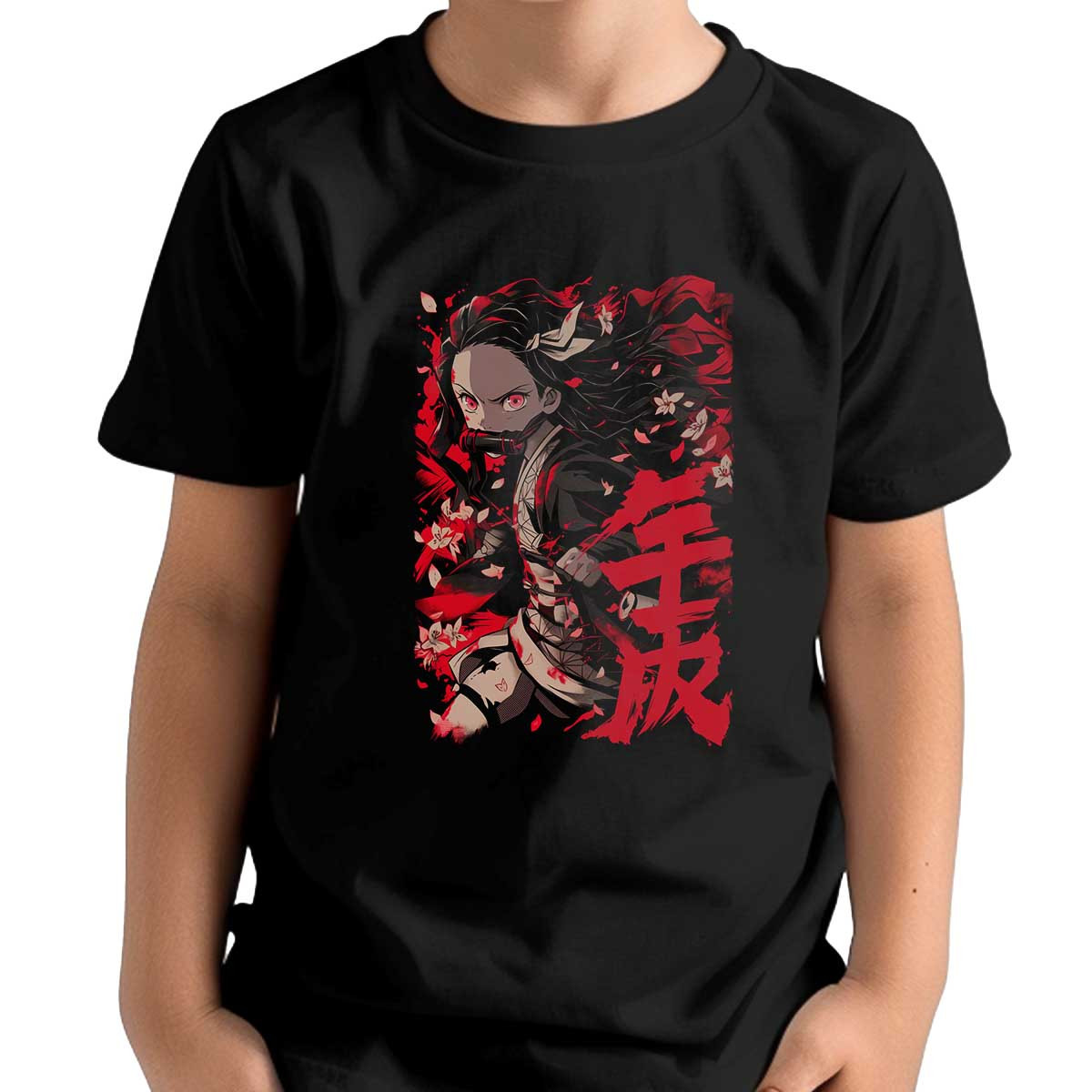 polera-ni-o-estampada-nezuko-kamado-ink-style