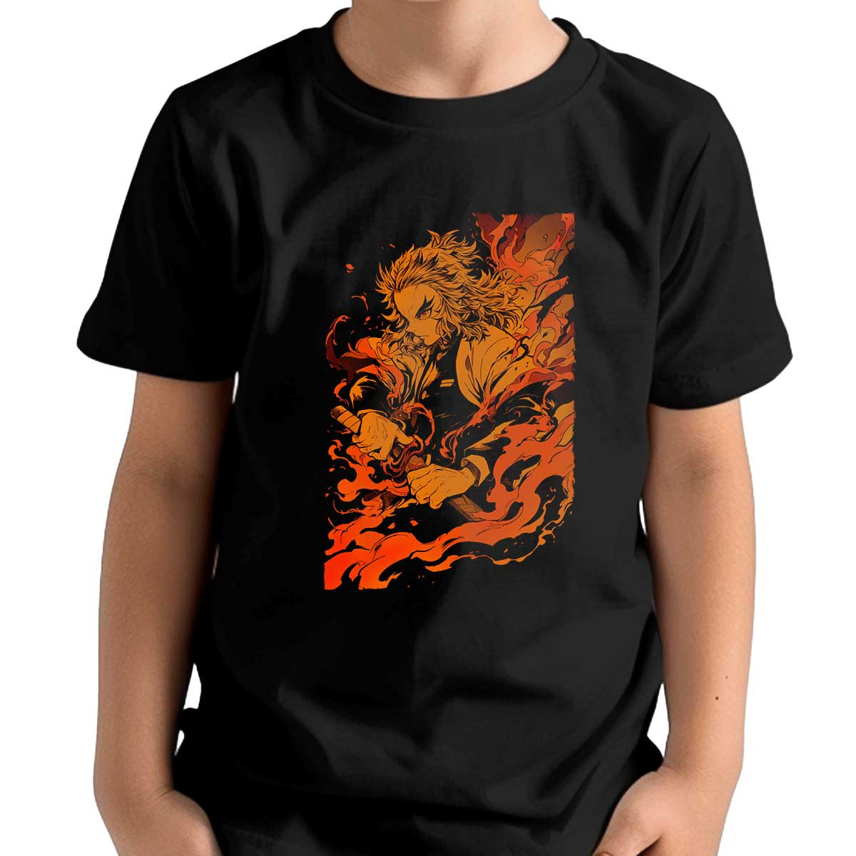 polera-ni-os-estampada-frontal-detalle-kyojuro-rengoku