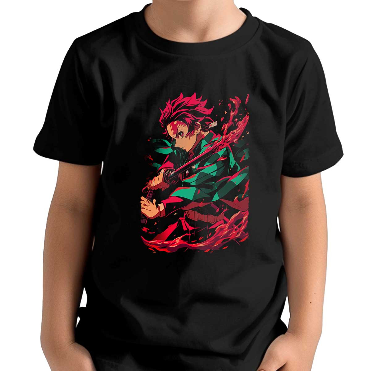 polera-ni-os-estampada-frontal-fantasia-tanjiro-kamado-demon-slayer