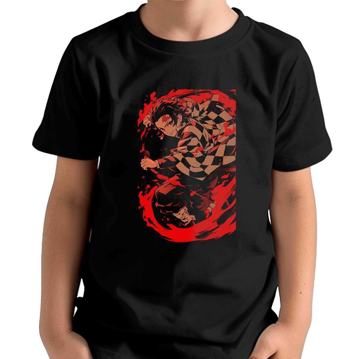 polera-ni-os-estampada-pop-art-tanjiro-kamado-water-breathing