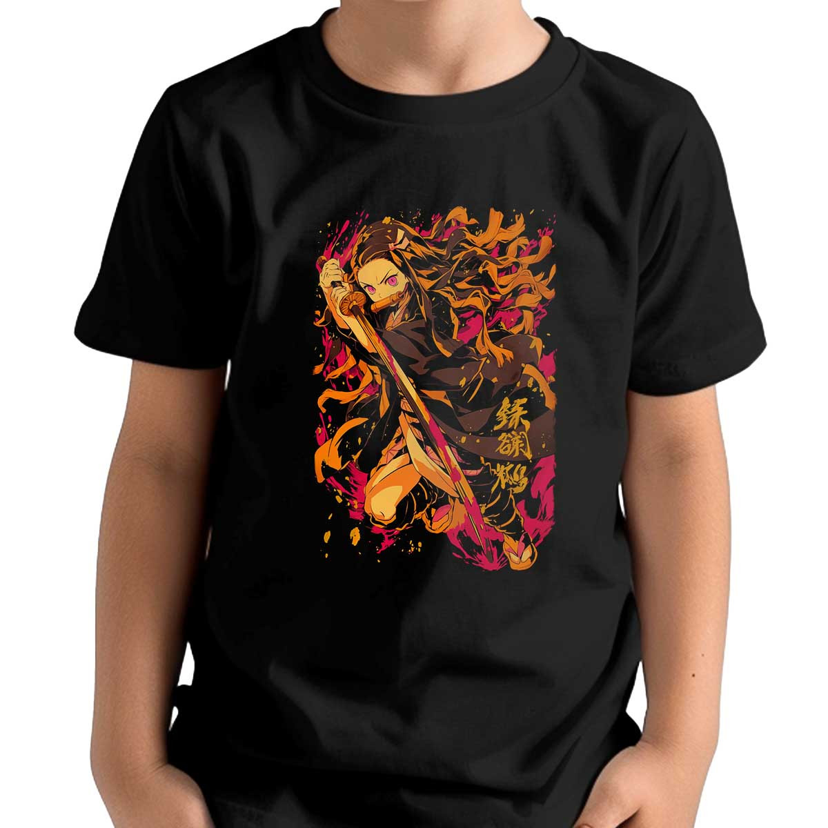 polera-ni-os-estampado-nezuko-kamado-espada-demon-slayer