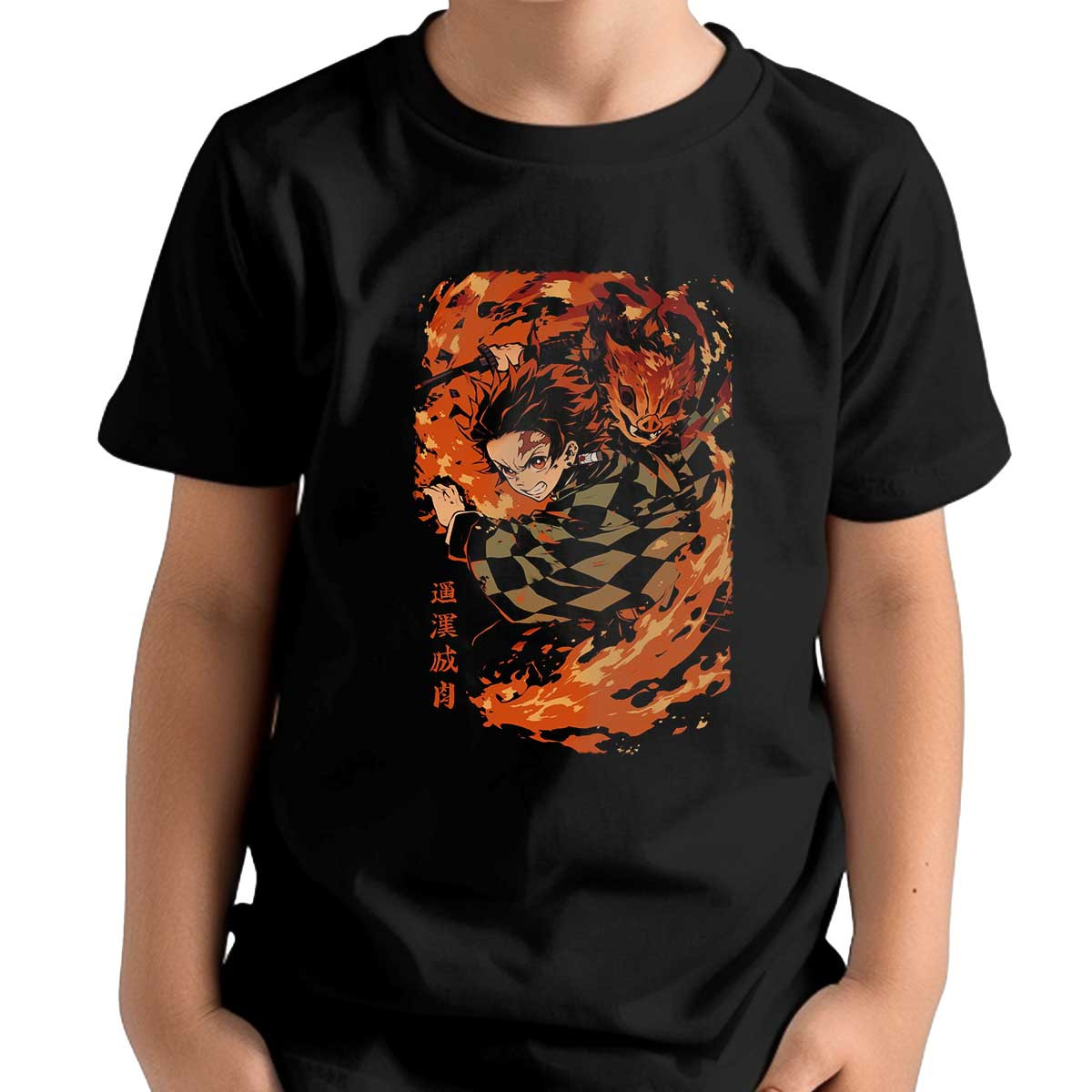 polera-ni-os-estampado-tanjiro-kamado-multicolor