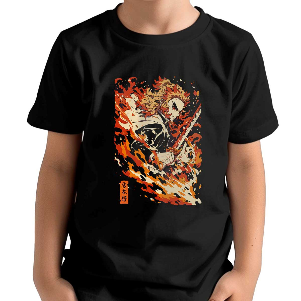 polera-ni-os-negra-exposici-n-design-kyojuro-rengoku