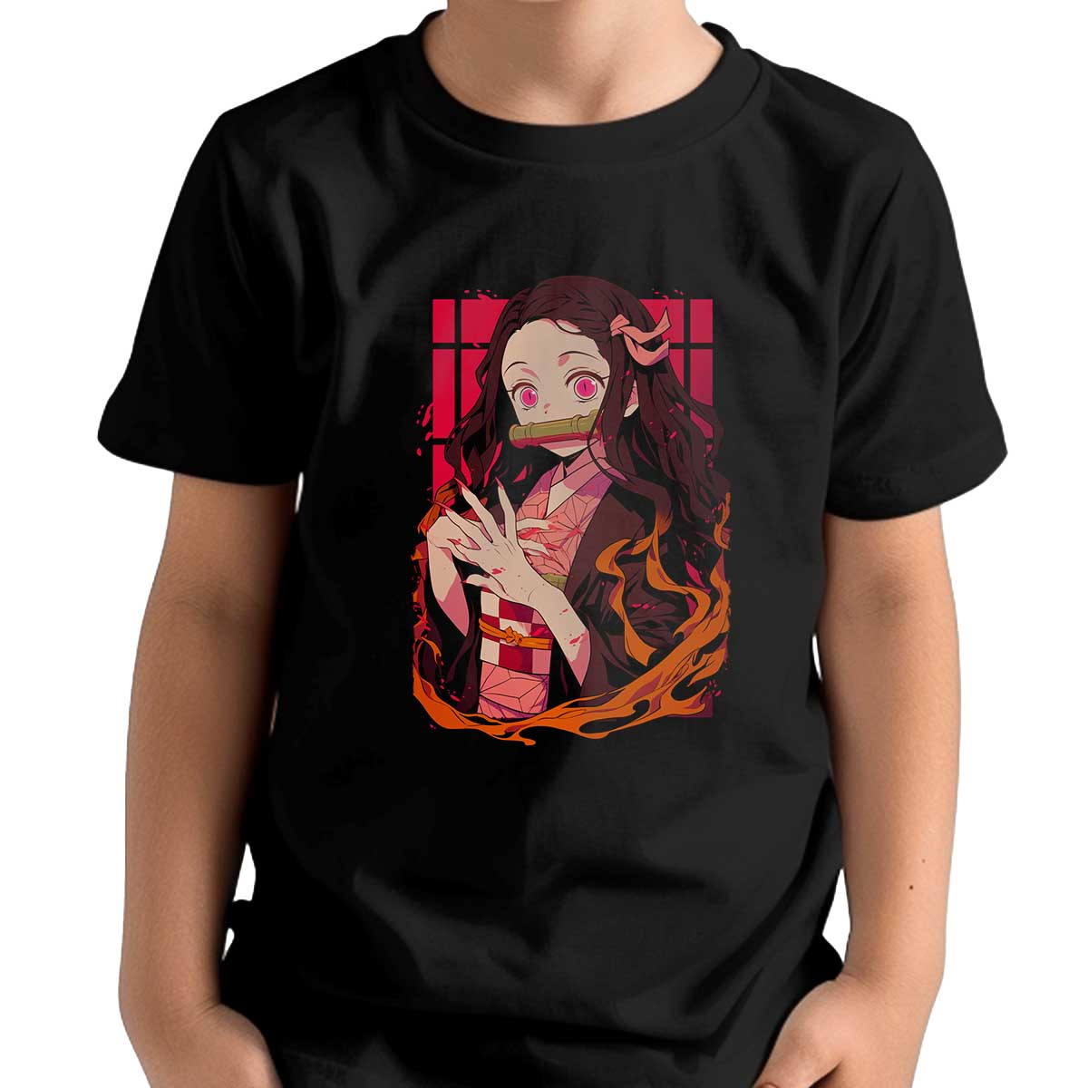 polera-ni-os-nezuko-kamado-negro-friendly-demon-s