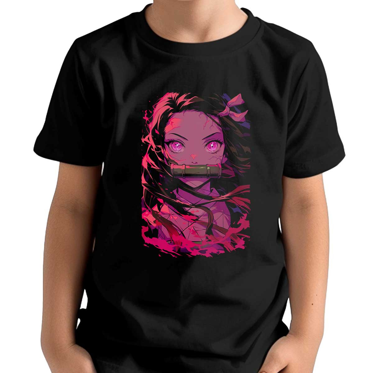 polera-unisex-arte-grafico-nezuko-kamado-face-closeup