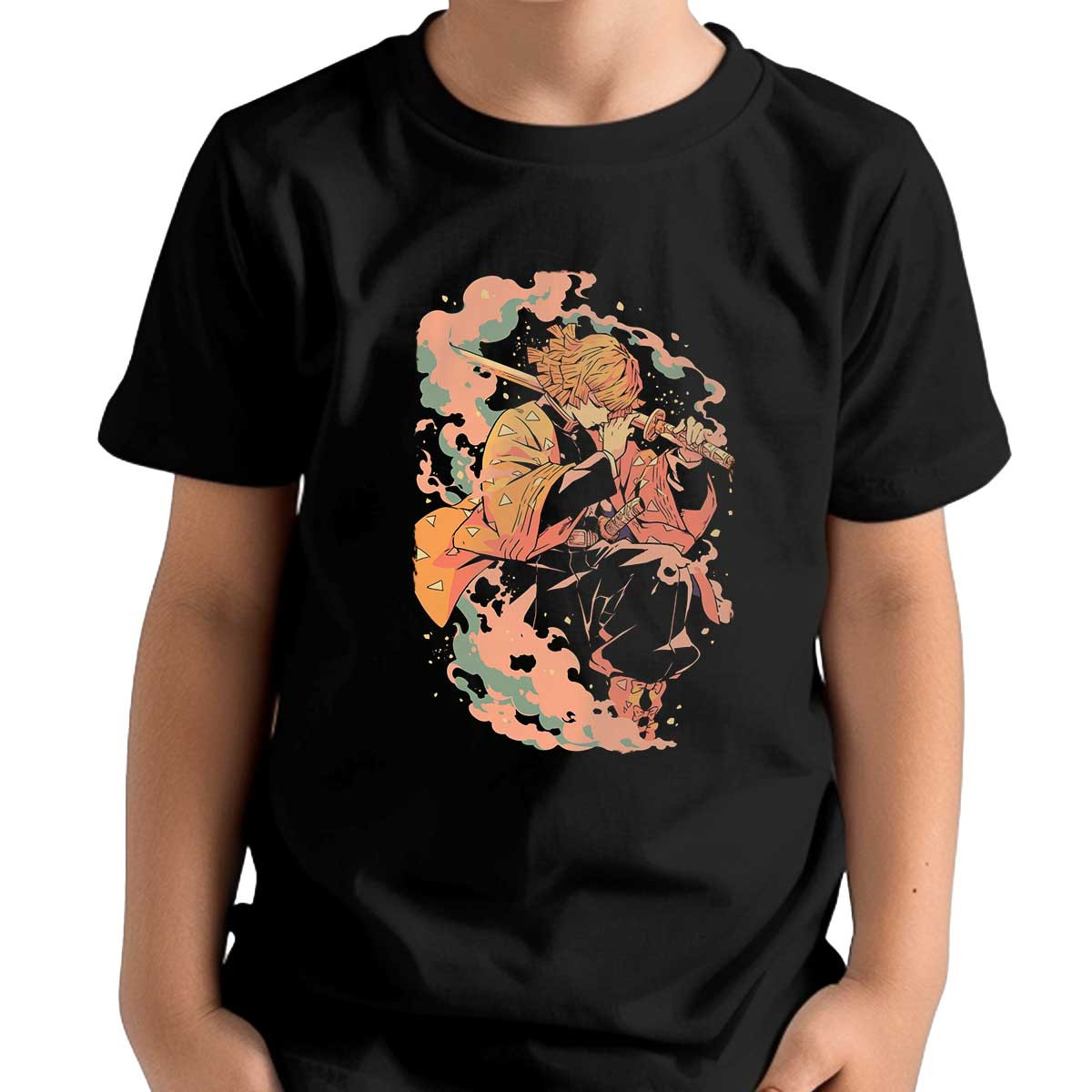 polera-unisex-estampada-frontal-luminosidad-zenitsu-agatsuma