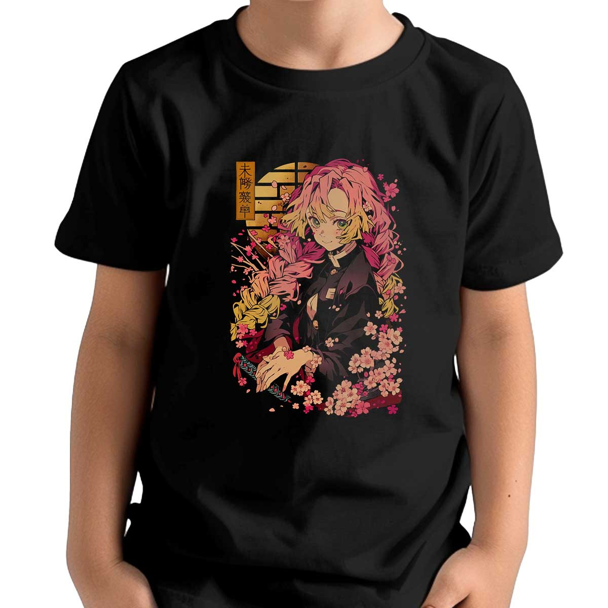 polera-unisex-estampado-mitsuri-kanroji-cerezos-floreciendo