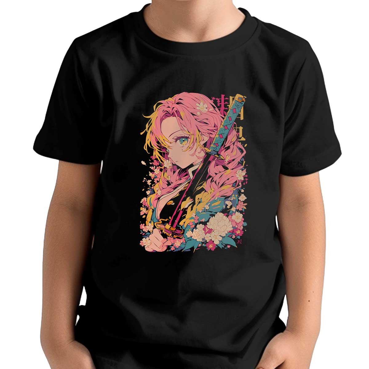 polera-unisex-estampado-mitsuri-kanroji-demon-slayer-kimetsu