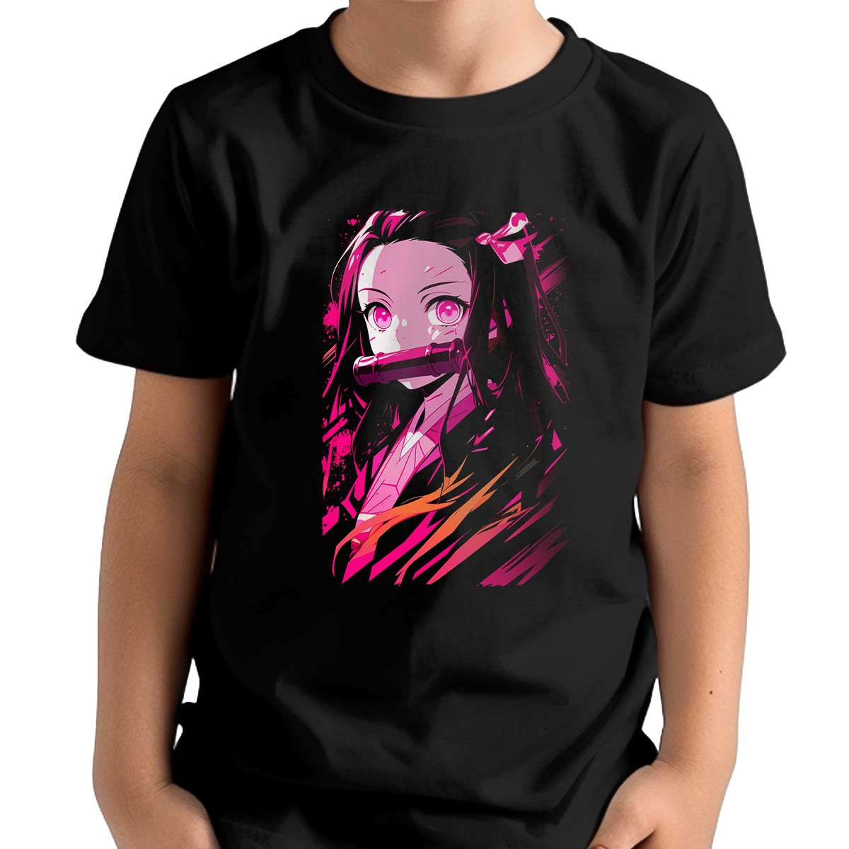 polera-unisex-nezuko-kamado-closeup-face