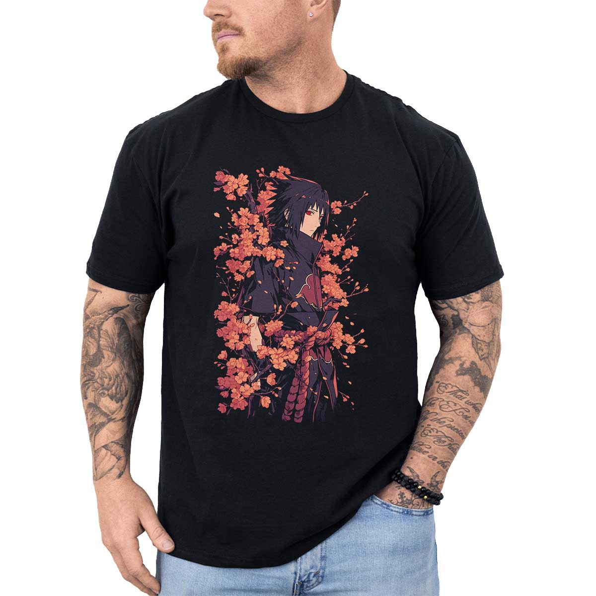 poleras-anime-estilo-kunai-con-sasuke-uchiha-y-flores-de-cerezo