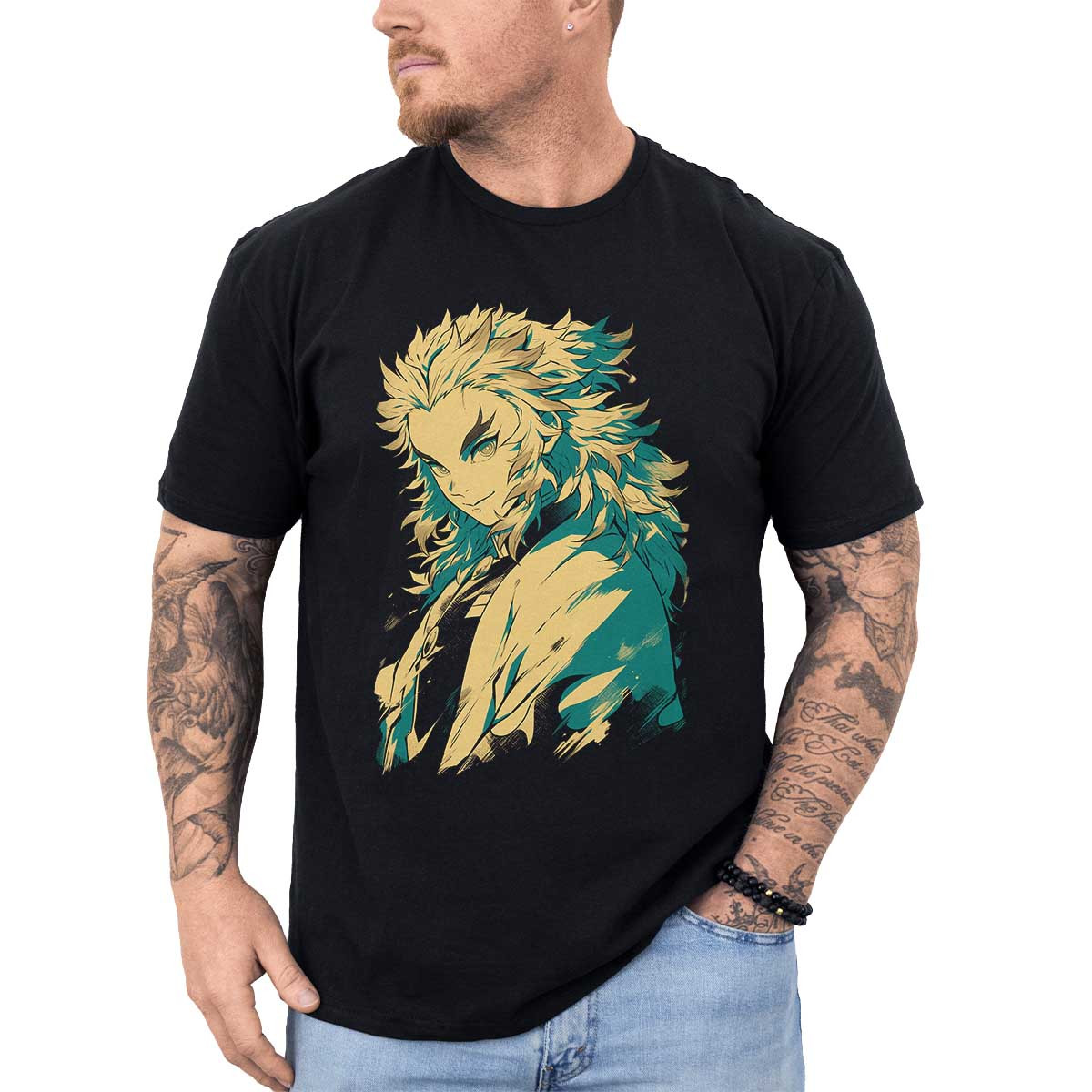 poleras-anime-negro-fantasia-kyojuro-rengoku-demon