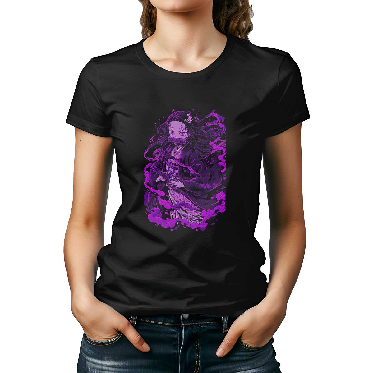 poleras-estampada-luminosa-nezuko-kamado-demon-slayer