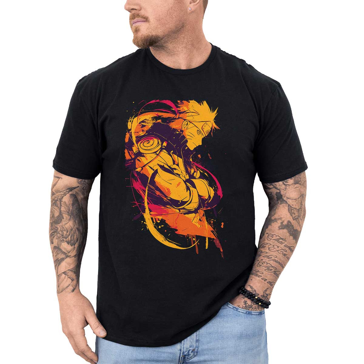 poleras-hombre-anime-algodon-taijutsu-naruto-shippuden-negro