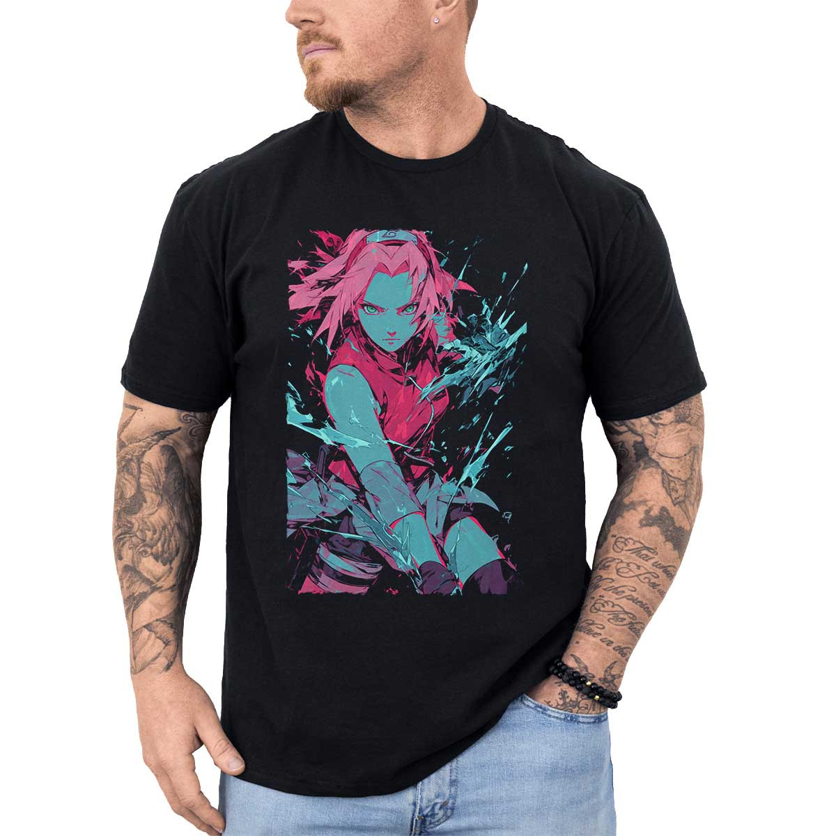 poleras-hombre-anime-estilo-ninja-con-energ-a-de-sakura-haruno
