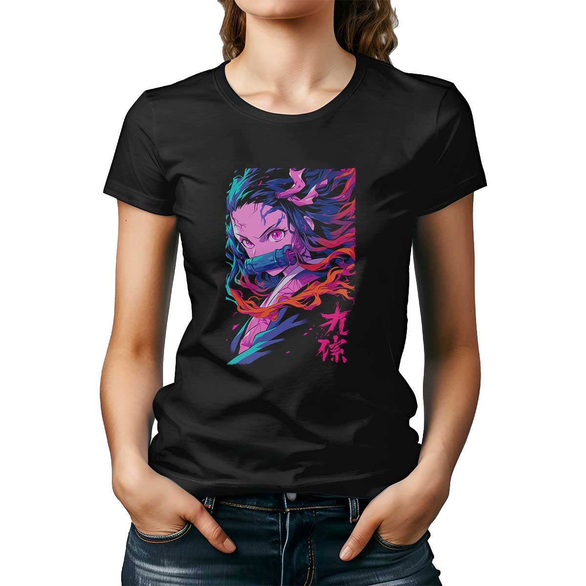 poleras-mujer-estampado-nezuko-kamado-demon-slayer