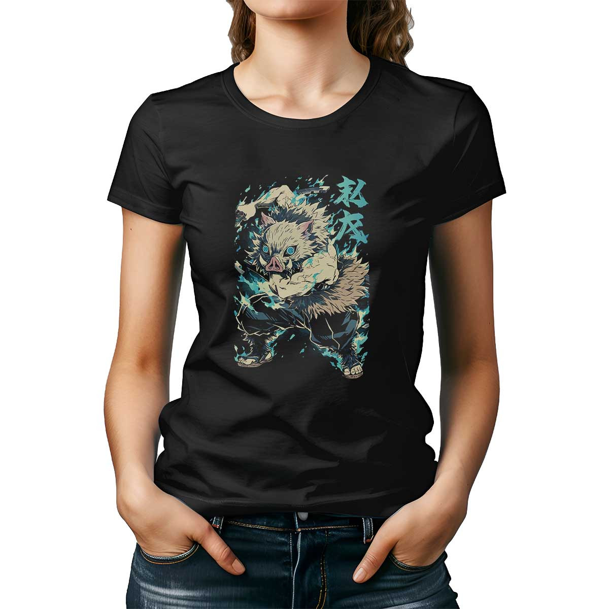 poleras-mujer-suave-inosuke-hashibira-demon-slayer
