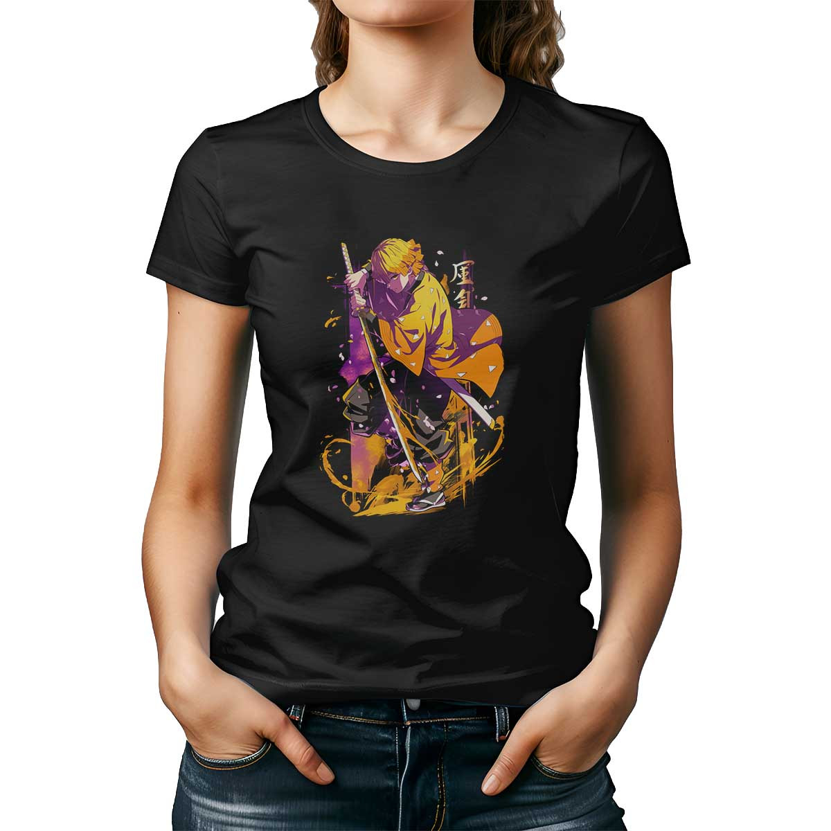poleras-mujer-zenitsu-agatsuma-espada-demon-slayer