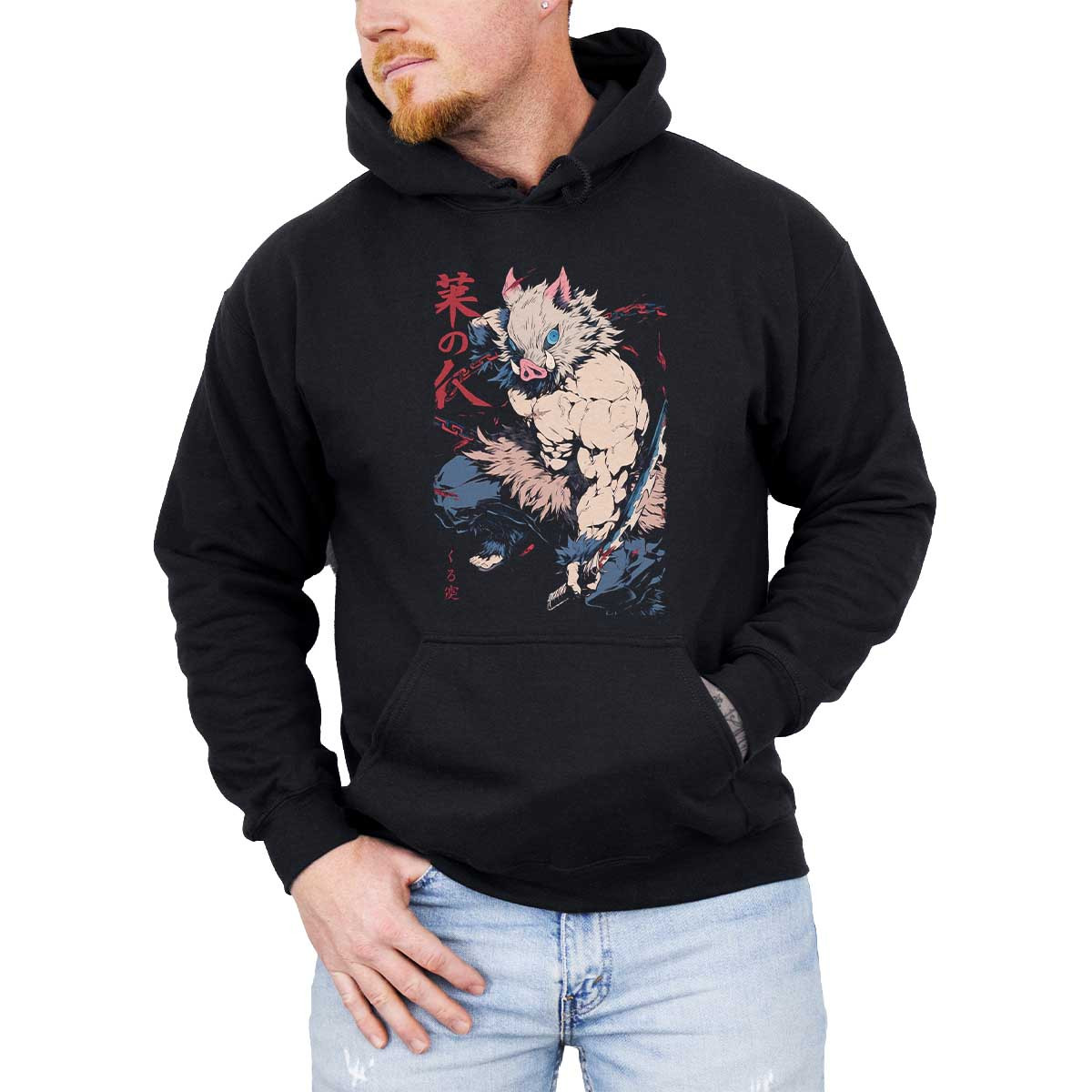 poleron-anime-hombre-inosuke-hashibira-musculoso