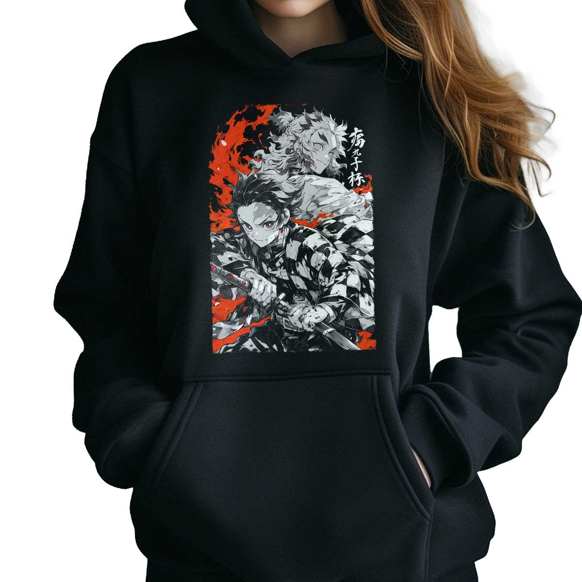 poleron-anime-mujer-estampada-calidez-con-inosuke-y-tanjiro