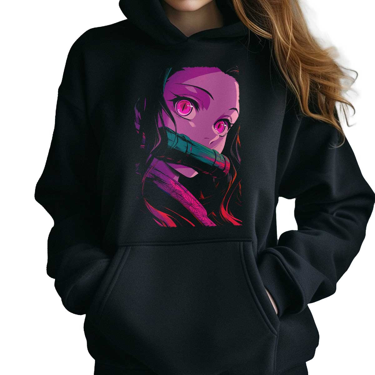 poleron-anime-mujer-nezuko-kamado-ojos-detalle-closeup