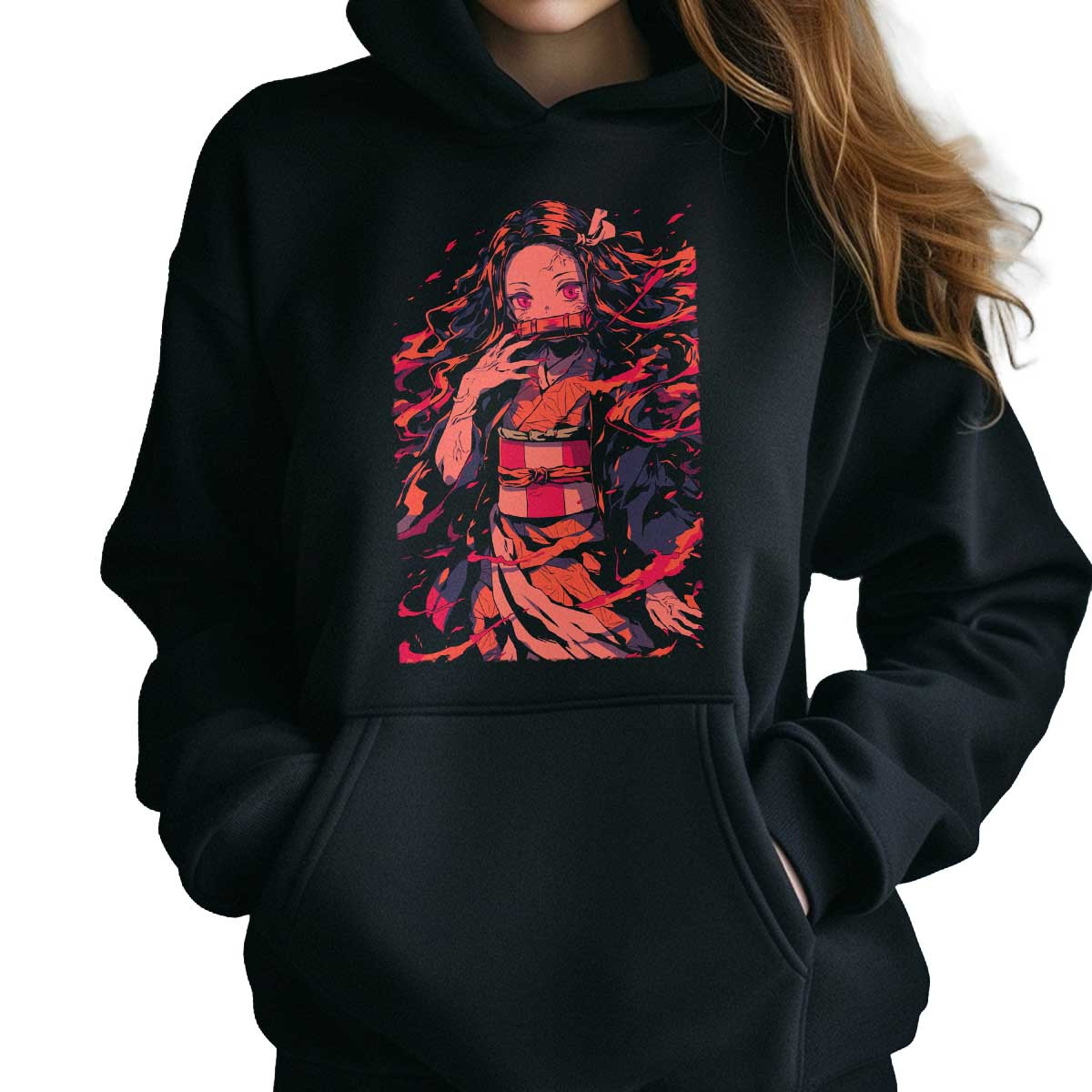 poleron-anime-mujer-nezuko-kamado-pinkflame