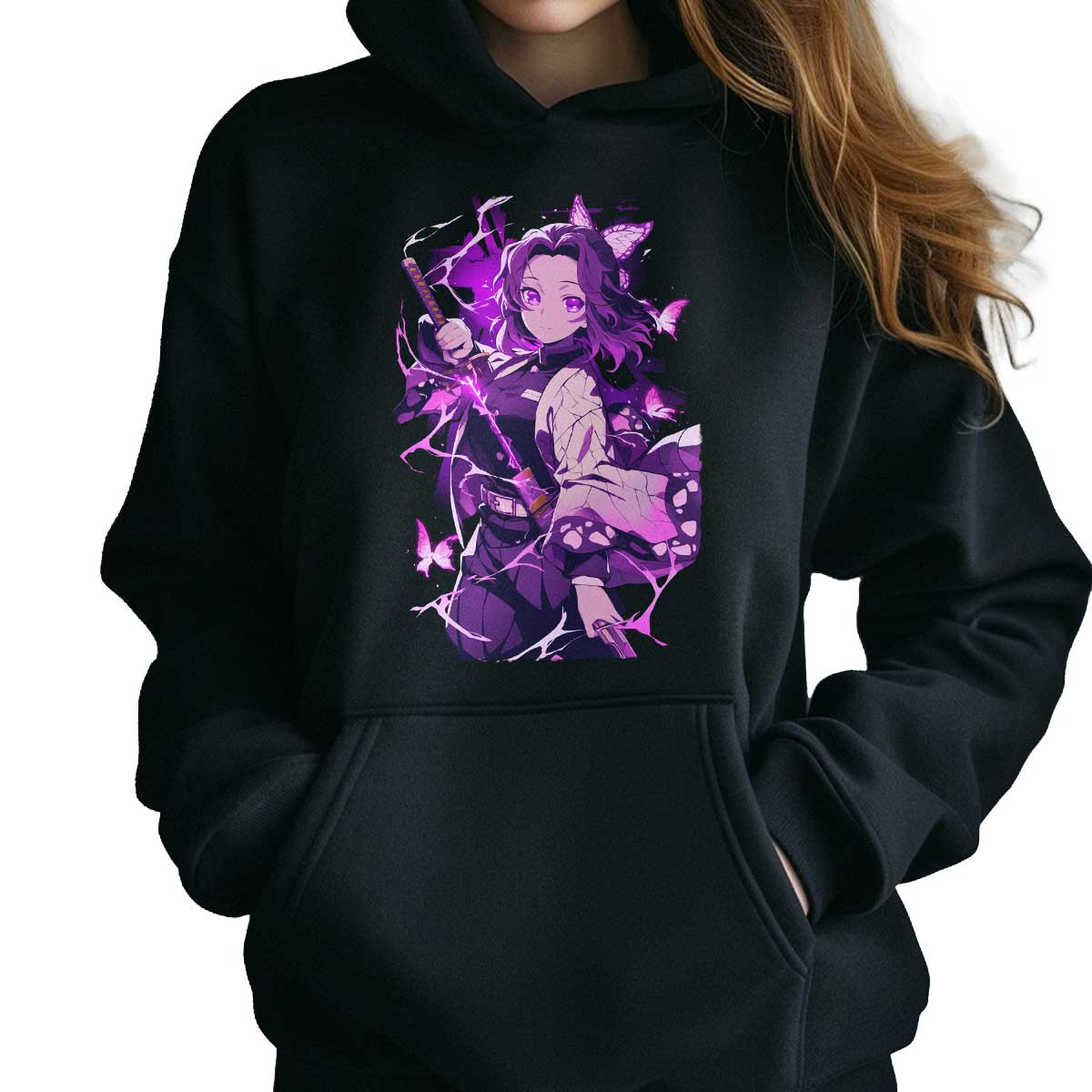 poleron-anime-mujer-shinobu-kocho-purple-lightning