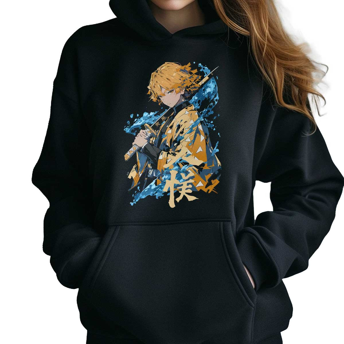 poleron-anime-mujer-zenitsu-agatsuma-estilo-tinta-zen