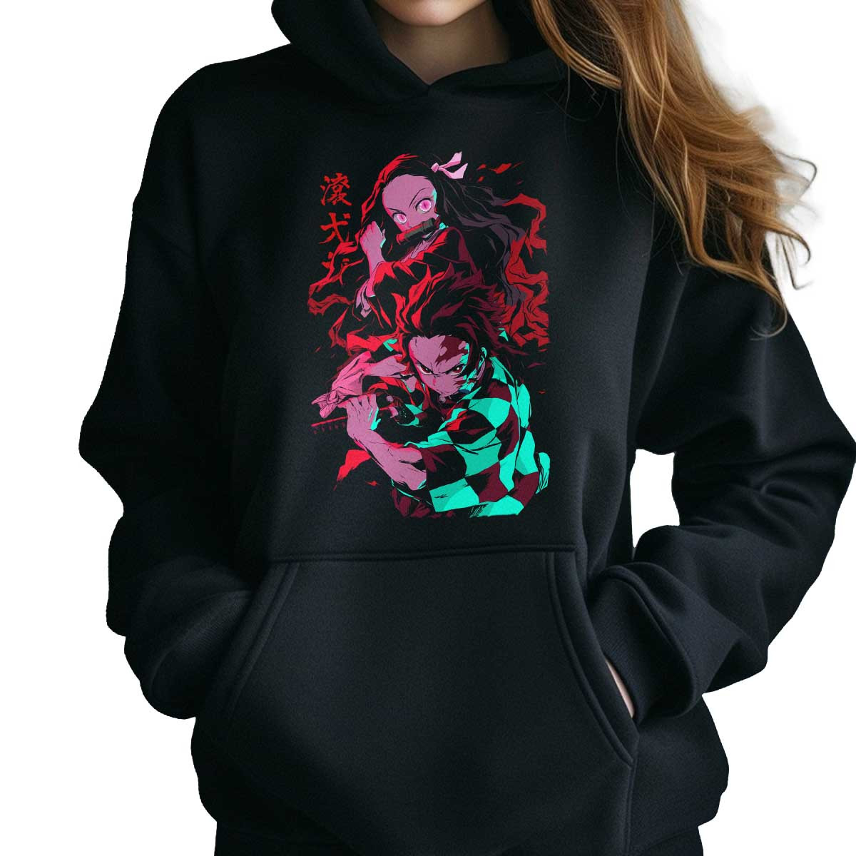 poleron-anime-nezuko-kamado-y-tanjiro-kamado-de-13-design