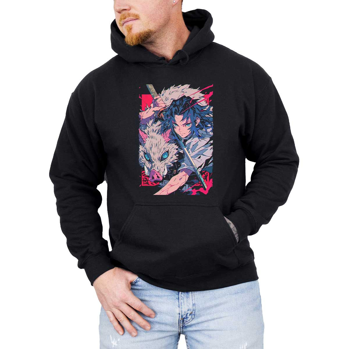 polerones-anime-estampada-intensidad-inosuke-hashibira