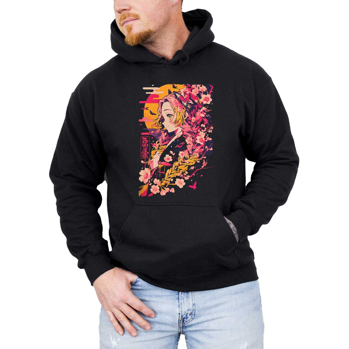 polerones-anime-hombre-mangas-cortas-dise-o-mitsuri-kanrojicerezos-en-flor