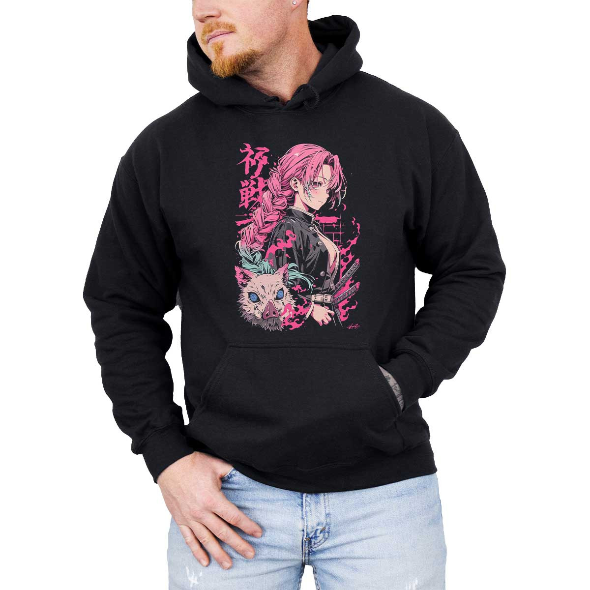 polerones-anime-hombre-mitsuri-kanroji-pink-fire
