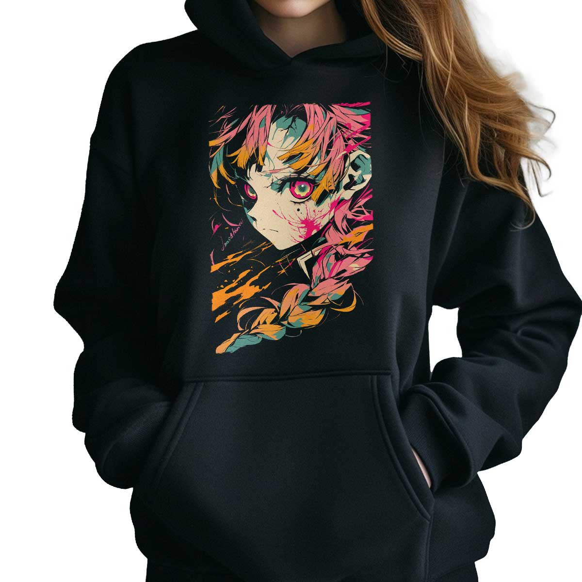polerones-anime-mujer-enigmatico-mitsuri-kanroji-face-closeup