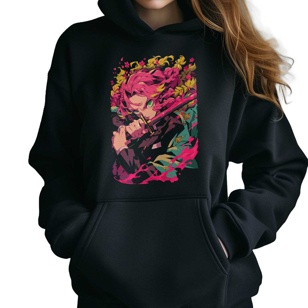 polerones-anime-mujer-mitsuri-kanroji-pink-fire
