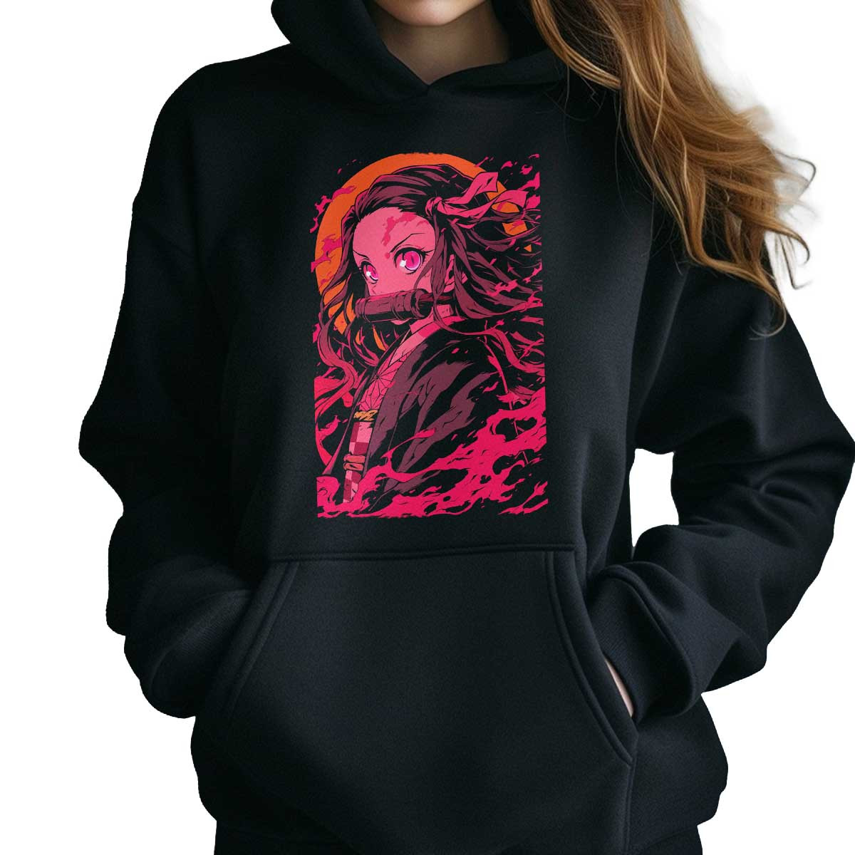 polerones-anime-mujer-nezuko-kamado-estampada